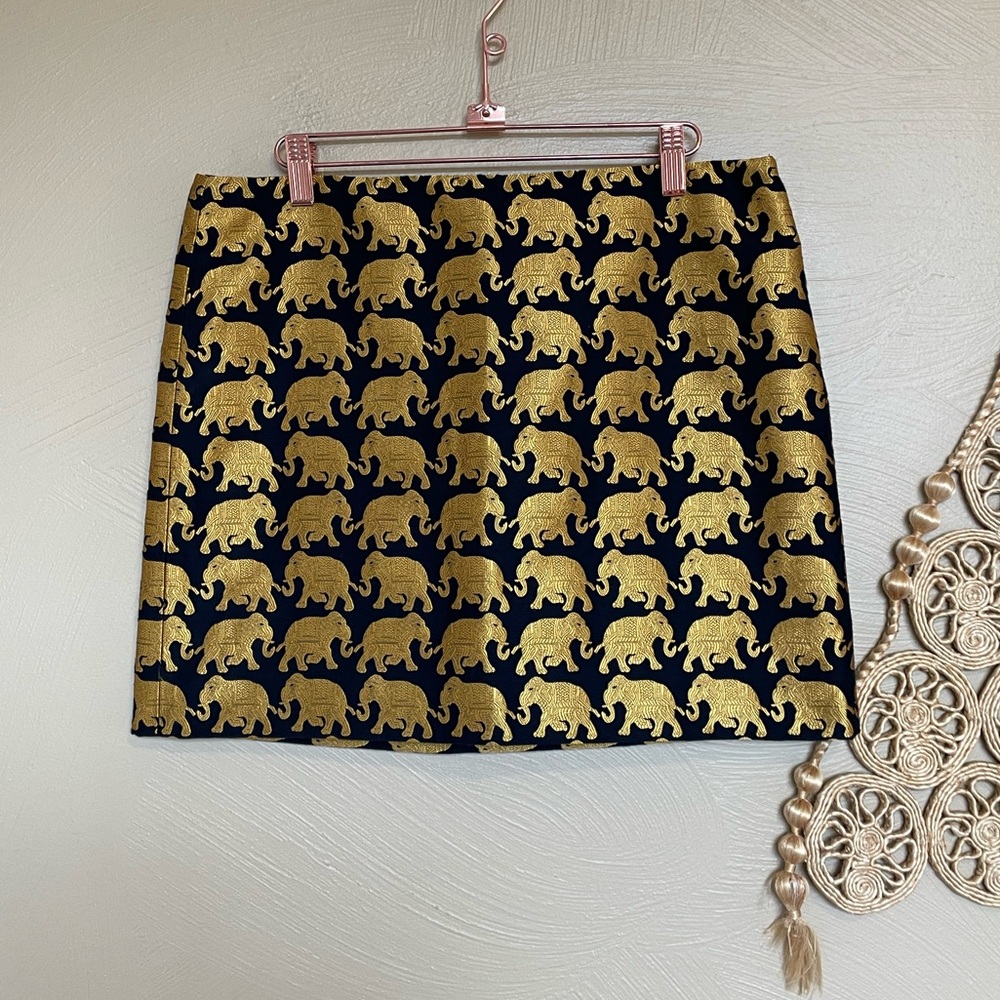 J.Crew Factory Origami Skirt in Elephant Parade, Mini Skirt, NWOT, Size 6